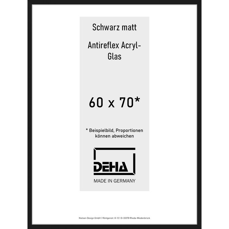 Alu-Rahmen Deha Profil II 60 x 70 Schwarz AR-Acryl 0002EA-025-SCMA