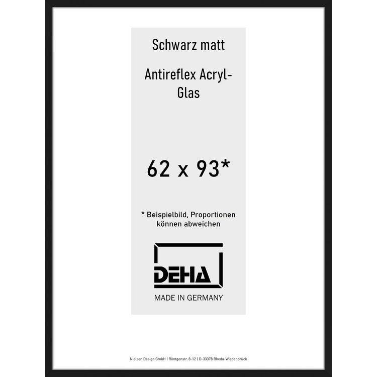 Alu-Rahmen Deha Profil II 62 x 93 Schwarz AR-Acryl 0002EA-030-SCMA