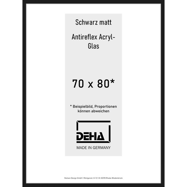 Alu-Rahmen Deha Profil II 70 x 80 Schwarz AR-Acryl 0002EA-031-SCMA