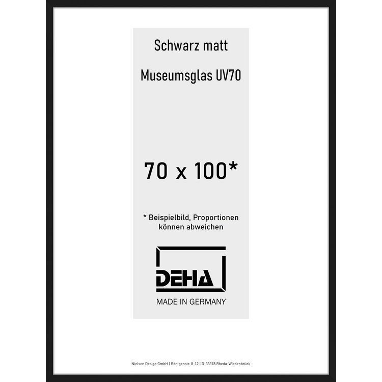Alu-Rahmen Deha Profil II 70 x 100 Schwarz M.UV70 0002M6-033-SCMA