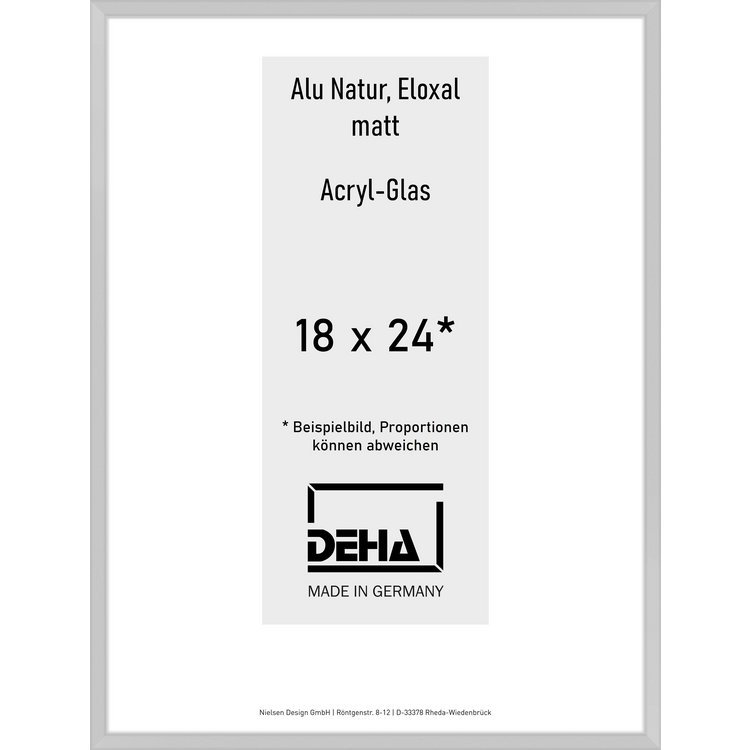 Alu-Rahmen Deha Profil V 18 x 24 Alu Natur Acryl 0005AG-006-NAMA