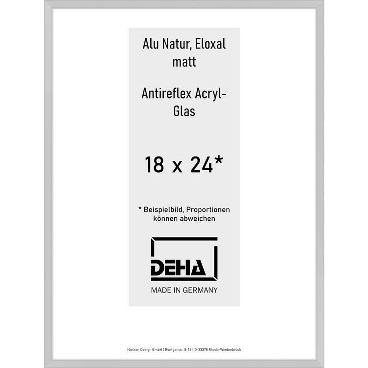 Alu-Rahmen Deha Profil V 18 x 24 Alu Natur AR-Acryl 0005EA-006-NAMA