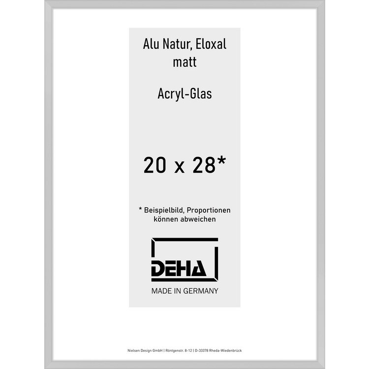 Alu-Rahmen Deha Profil V 20 x 28 Alu Natur Acryl 0005AG-007-NAMA