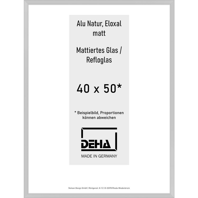 Alu-Rahmen Deha Profil V 40 x 50 Alu Natur Reflo 0005RG-015-NAMA