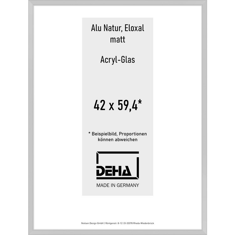 Alu-Rahmen Deha Profil V 42 x 59,4 Alu Natur Acryl 0005AG-003-NAMA