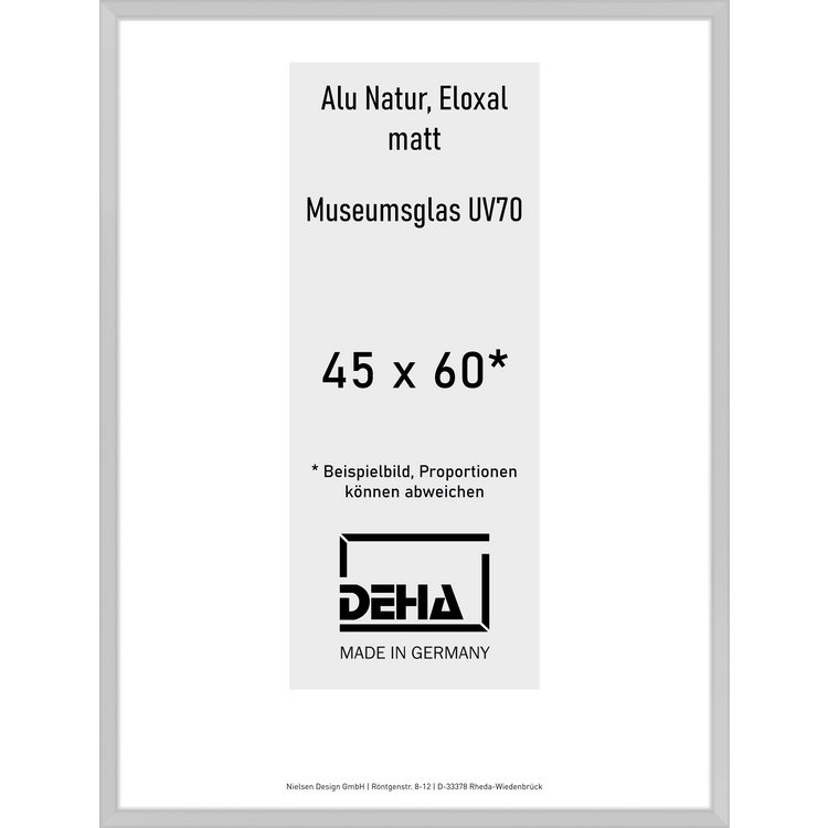 Alu-Rahmen Deha Profil V 45 x 60 Alu Natur M.UV70 0005M6-016-NAMA