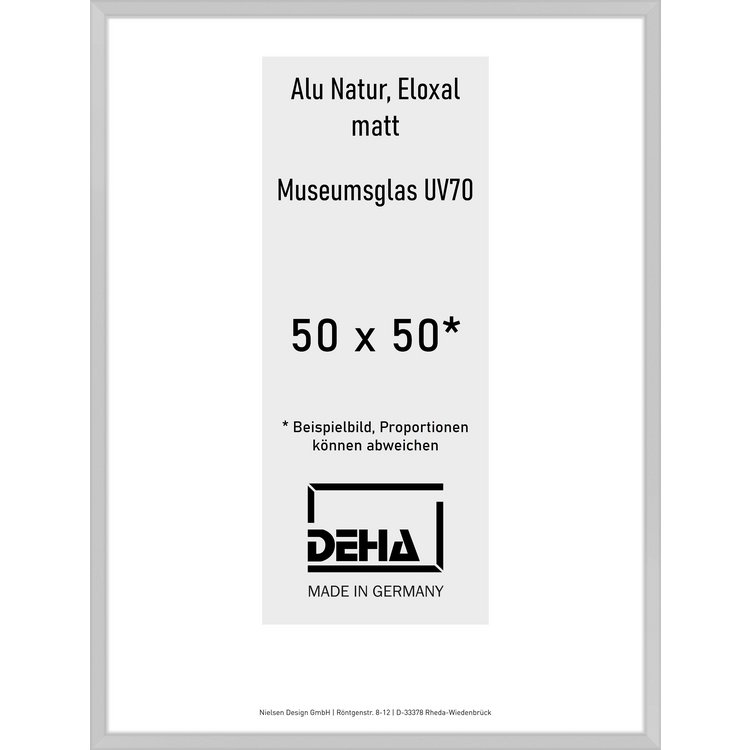 Alu-Rahmen Deha Profil V 50 x 50 Alu Natur M.UV70 0005M6-017-NAMA