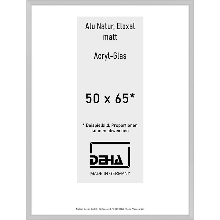 Alu-Rahmen Deha Profil V 50 x 65 Alu Natur Acryl 0005AG-019-NAMA