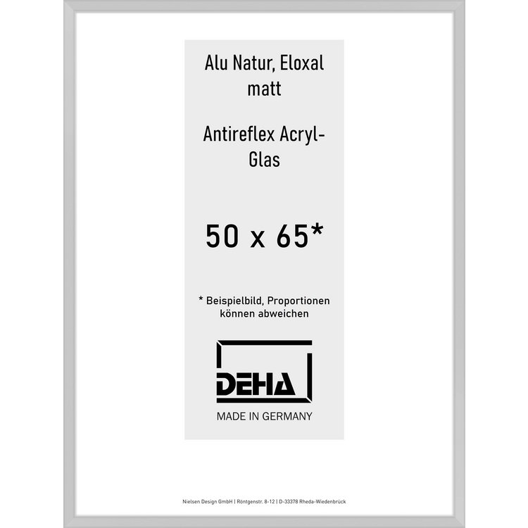 Alu-Rahmen Deha Profil V 50 x 65 Alu Natur AR-Acryl 0005EA-019-NAMA