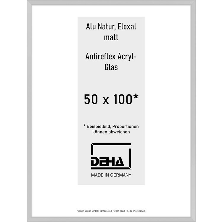 Alu-Rahmen Deha Profil V 50 x 100 Alu Natur AR-Acryl 0005EA-044-NAMA