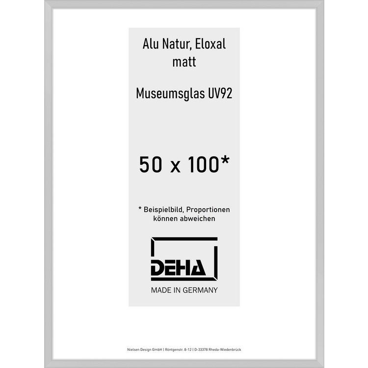 Alu-Rahmen Deha Profil V 50 x 100 Alu Natur M.UV92 0005MG-044-NAMA