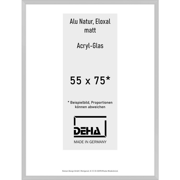 Alu-Rahmen Deha Profil V 55 x 75 Alu Natur Acryl 0005AG-022-NAMA