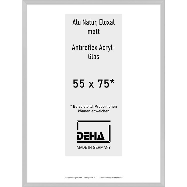 Alu-Rahmen Deha Profil V 55 x 75 Alu Natur AR-Acryl 0005EA-022-NAMA