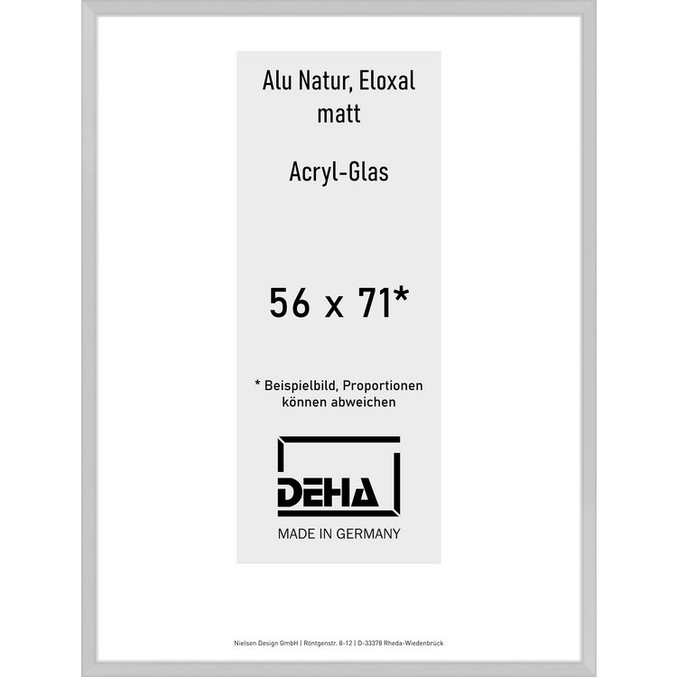 Alu-Rahmen Deha Profil V 56 x 71 Alu Natur Acryl 0005AG-023-NAMA