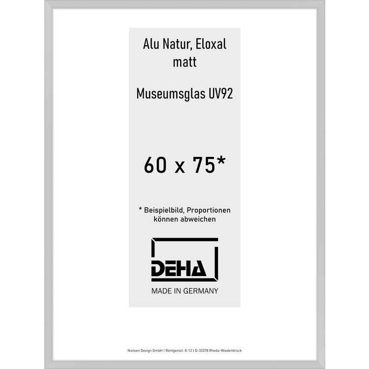 Alu-Rahmen Deha Profil V 60 x 75 Alu Natur M.UV92 0005MG-026-NAMA