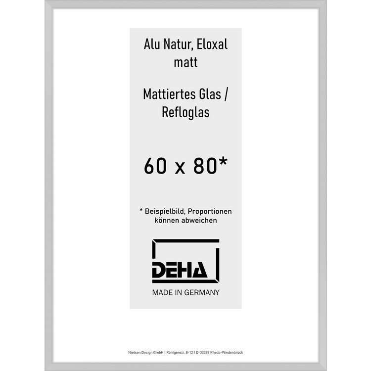 Alu-Rahmen Deha Profil V 60 x 80 Alu Natur Reflo 0005RG-027-NAMA