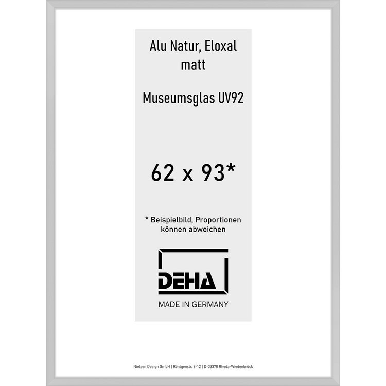 Alu-Rahmen Deha Profil V 62 x 93 Alu Natur M.UV92 0005MG-030-NAMA