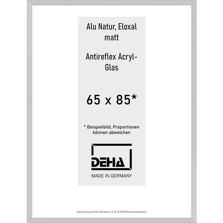 Alu-Rahmen Deha Profil V 65 x 85 Alu Natur AR-Acryl 0005EA-029-NAMA