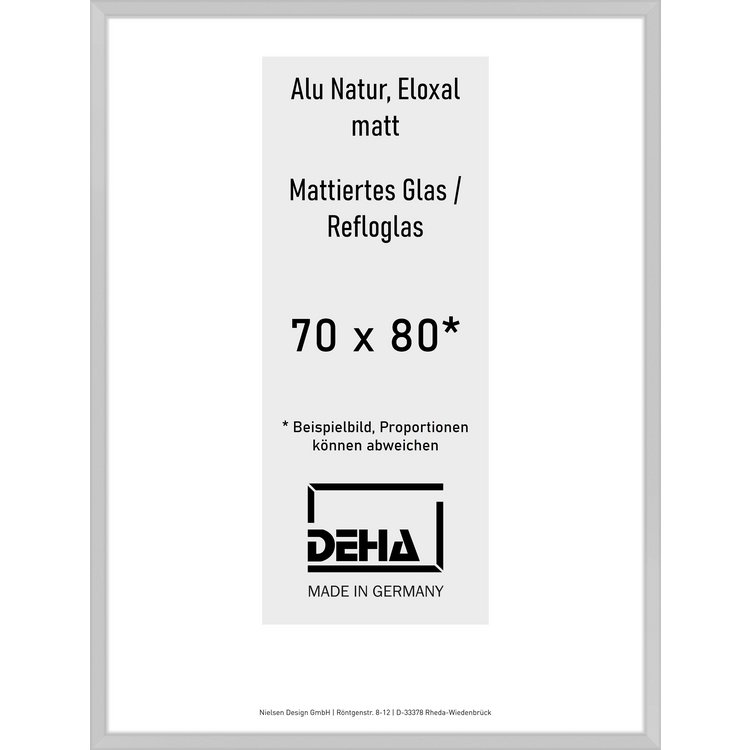 Alu-Rahmen Deha Profil V 70 x 80 Alu Natur Reflo 0005RG-031-NAMA