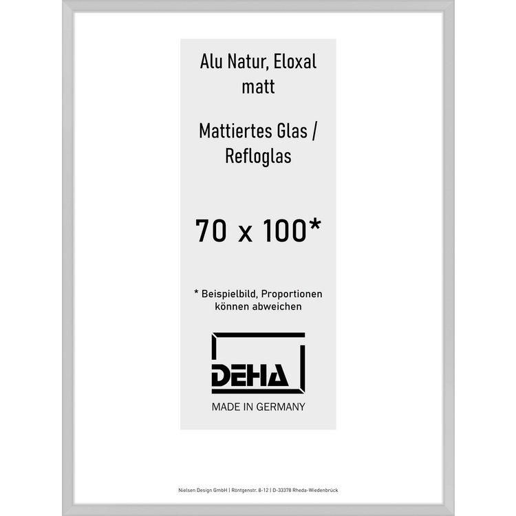 Alu-Rahmen Deha Profil V 70 x 100 Alu Natur Reflo 0005RG-033-NAMA