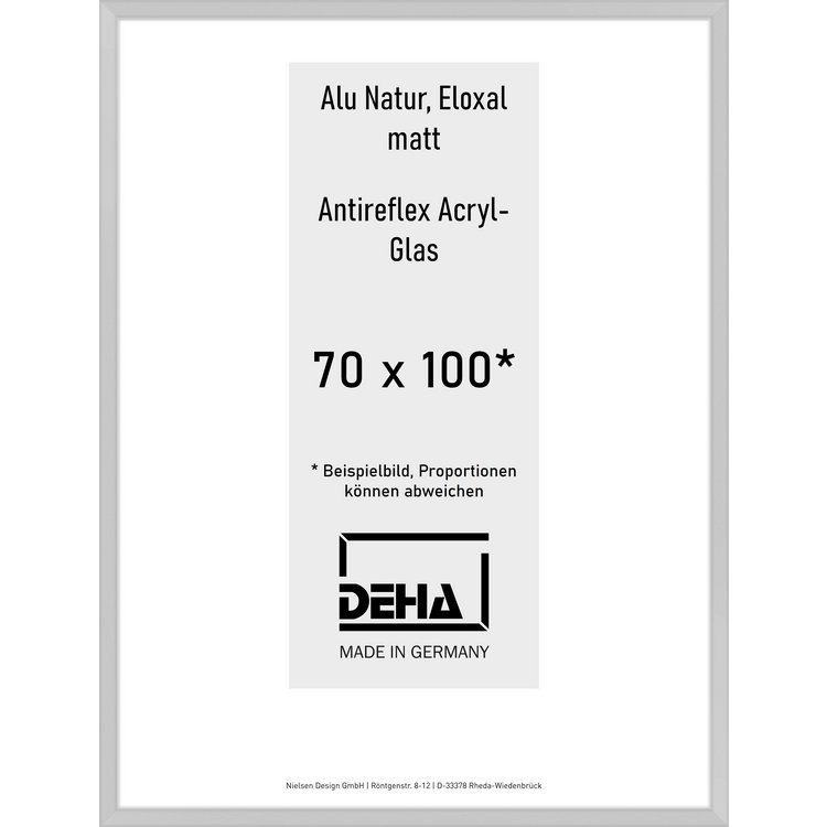 Alu-Rahmen Deha Profil V 70 x 100 Alu Natur AR-Acryl 0005EA-033-NAMA