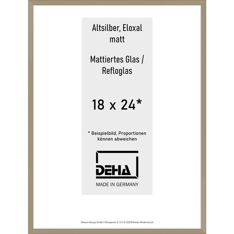 Alu-Rahmen Deha Profil V 18 x 24 Altsilber Reflo 0005RG-006-ALTS