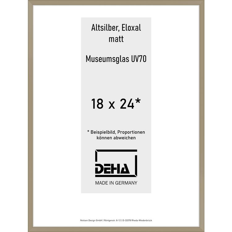 Alu-Rahmen Deha Profil V 18 x 24 Altsilber M.UV70 0005M6-006-ALTS
