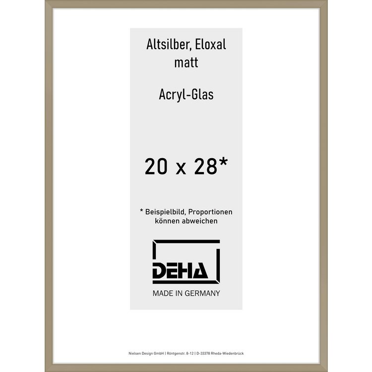 Alu-Rahmen Deha Profil V 20 x 28 Altsilber Acryl 0005AG-007-ALTS