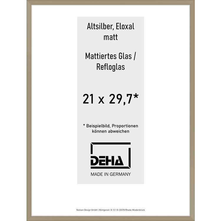 Alu-Rahmen Deha Profil V 21 x 29,7 Altsilber Reflo 0005RG-001-ALTS