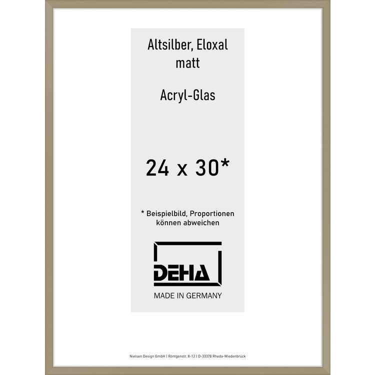Alu-Rahmen Deha Profil V 24 x 30 Altsilber Acryl 0005AG-008-ALTS