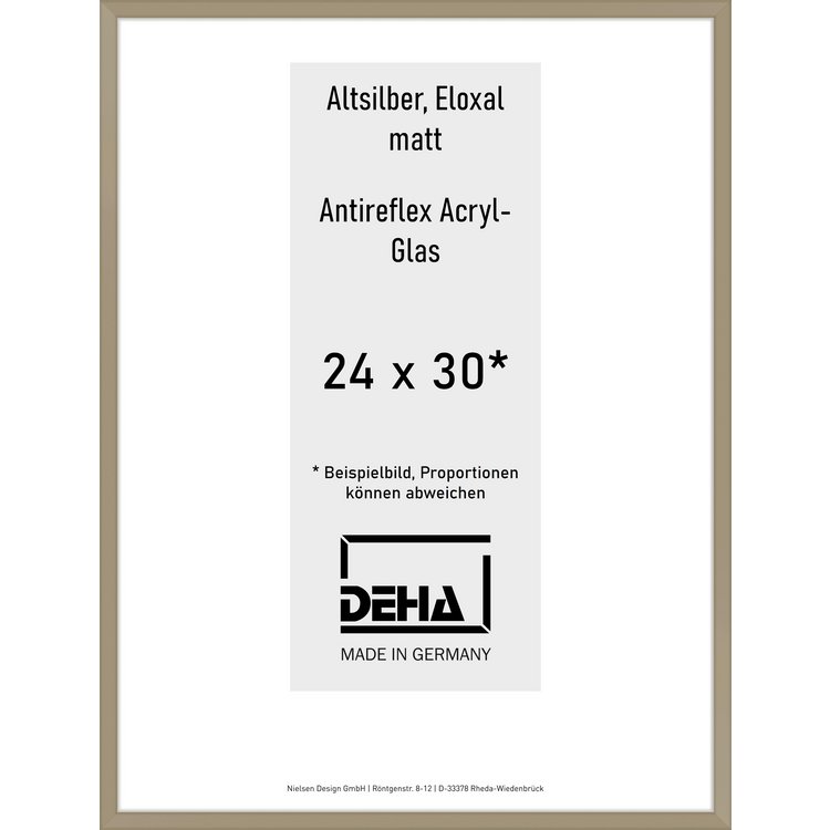 Alu-Rahmen Deha Profil V 24 x 30 Altsilber AR-Acryl 0005EA-008-ALTS