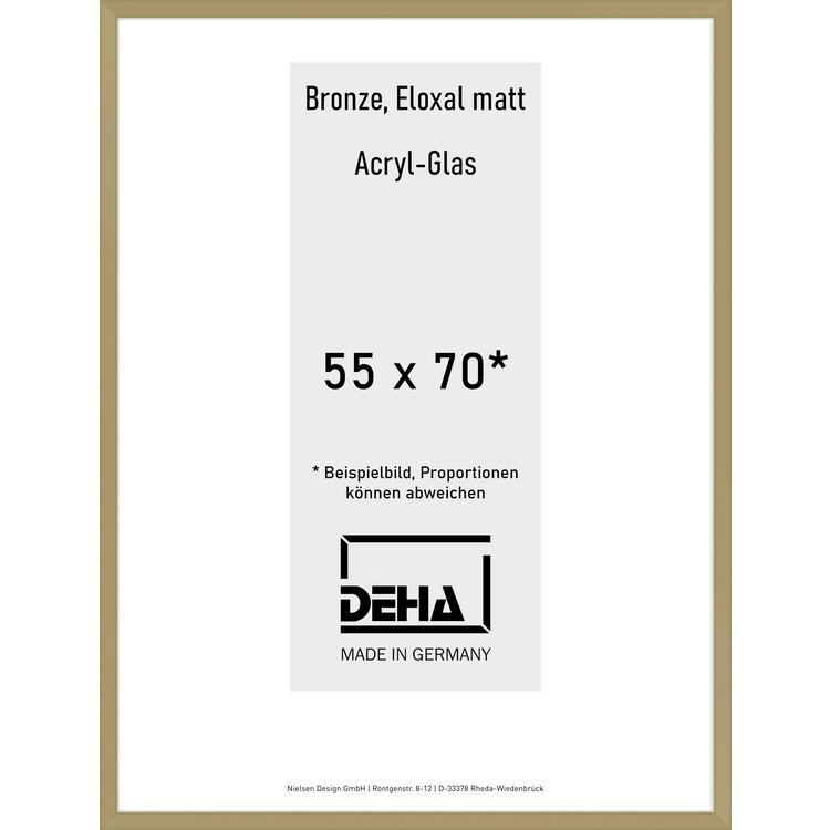 Alu-Rahmen Deha Profil V 55 x 70 Bronze Acryl 0005AG-021-BRON