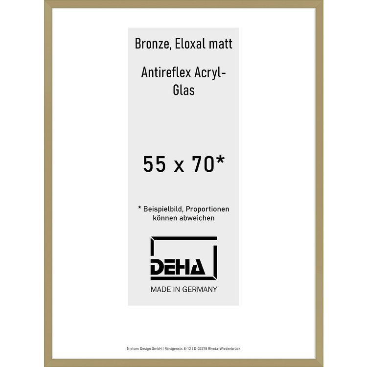 Alu-Rahmen Deha Profil V 55 x 70 Bronze AR-Acryl 0005EA-021-BRON