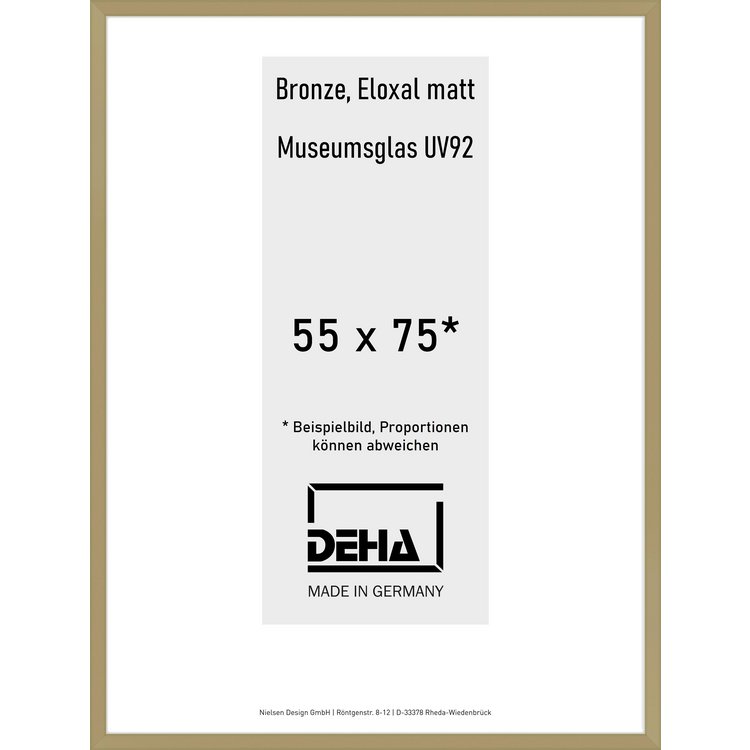 Alu-Rahmen Deha Profil V 55 x 75 Bronze M.UV92 0005MG-022-BRON