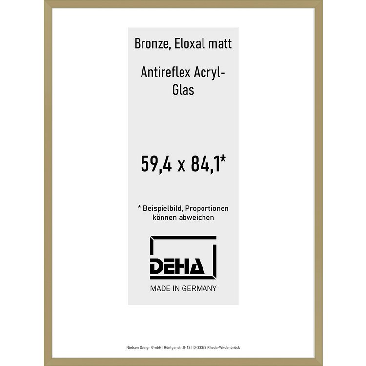 Alu-Rahmen Deha Profil V 59,4 x 84,1 Bronze AR-Acryl 0005EA-004-BRON