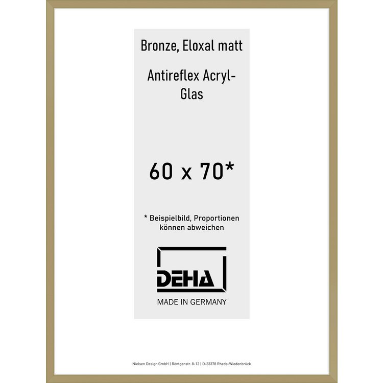 Alu-Rahmen Deha Profil V 60 x 70 Bronze AR-Acryl 0005EA-025-BRON