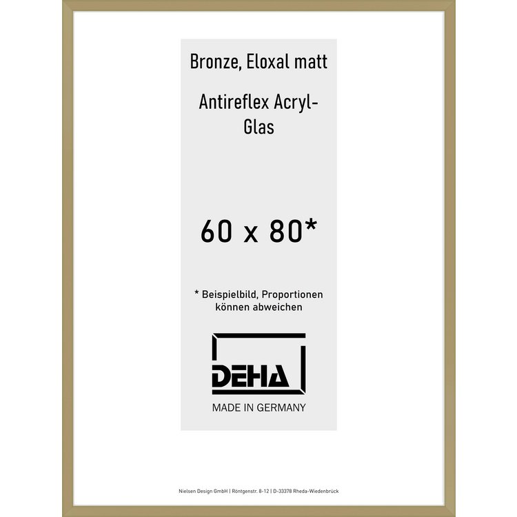 Alu-Rahmen Deha Profil V 60 x 80 Bronze AR-Acryl 0005EA-027-BRON
