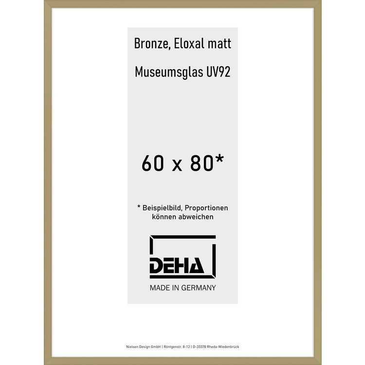Alu-Rahmen Deha Profil V 60 x 80 Bronze M.UV92 0005MG-027-BRON