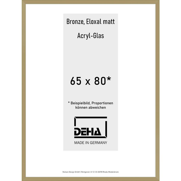 Alu-Rahmen Deha Profil V 65 x 80 Bronze Acryl 0005AG-028-BRON