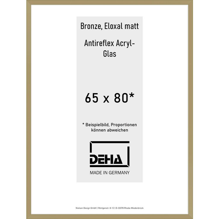 Alu-Rahmen Deha Profil V 65 x 80 Bronze AR-Acryl 0005EA-028-BRON