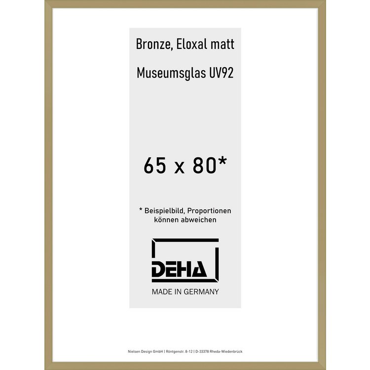 Alu-Rahmen Deha Profil V 65 x 80 Bronze M.UV92 0005MG-028-BRON