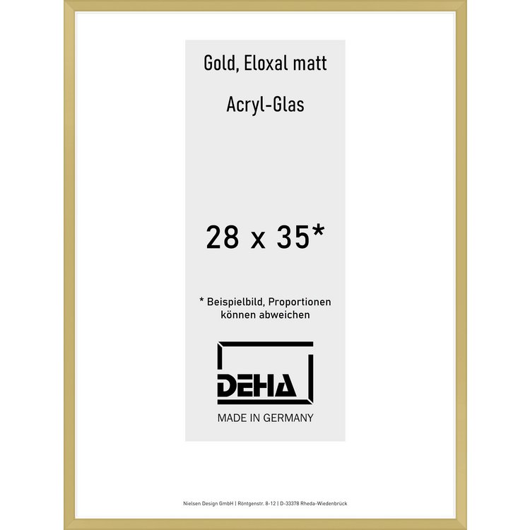 Alu-Rahmen Deha Profil V 28 x 35 Gold Acryl 0005AG-009-GOMA