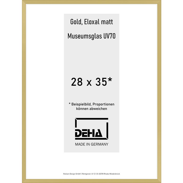 Alu-Rahmen Deha Profil V 28 x 35 Gold M.UV70 0005M6-009-GOMA