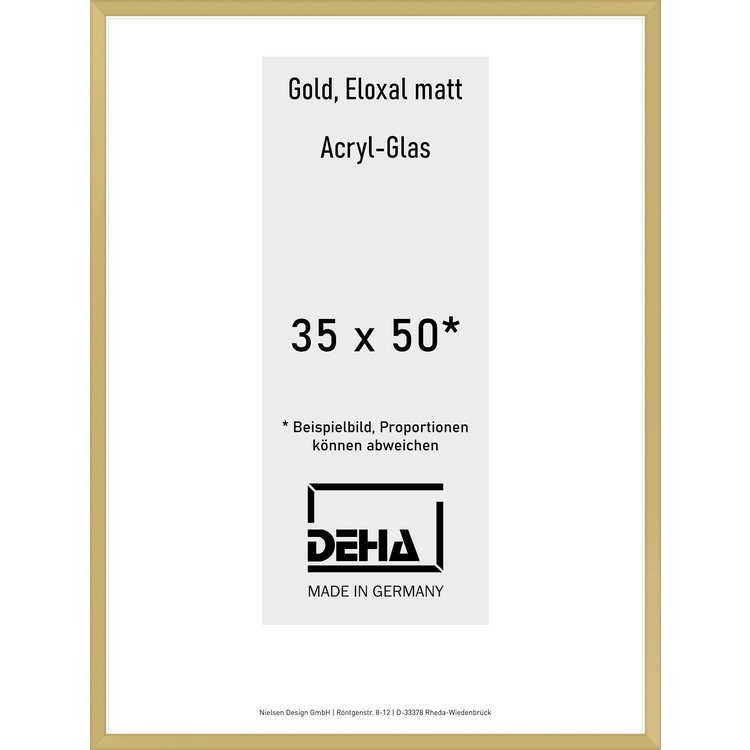 Alu-Rahmen Deha Profil V 35 x 50 Gold Acryl 0005AG-012-GOMA