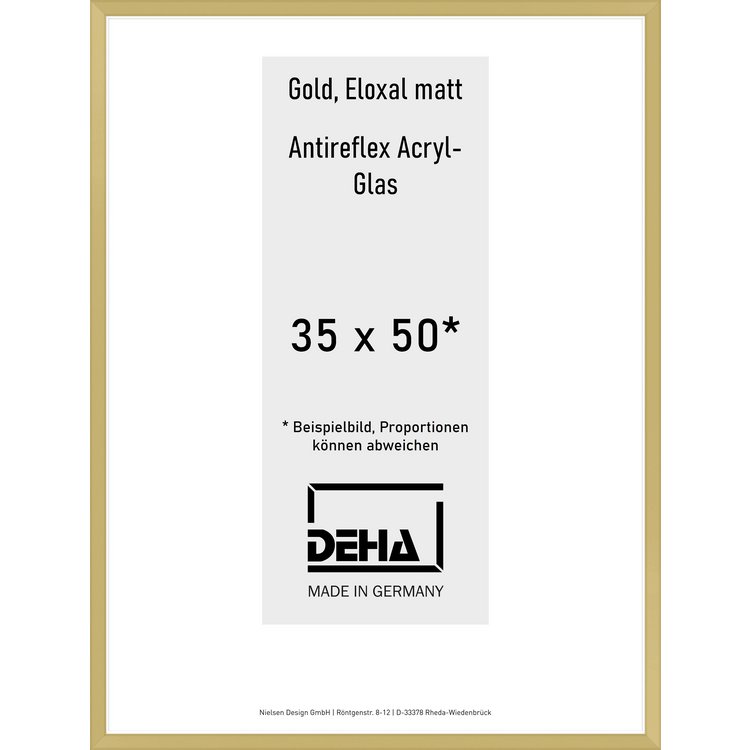 Alu-Rahmen Deha Profil V 35 x 50 Gold AR-Acryl 0005EA-012-GOMA