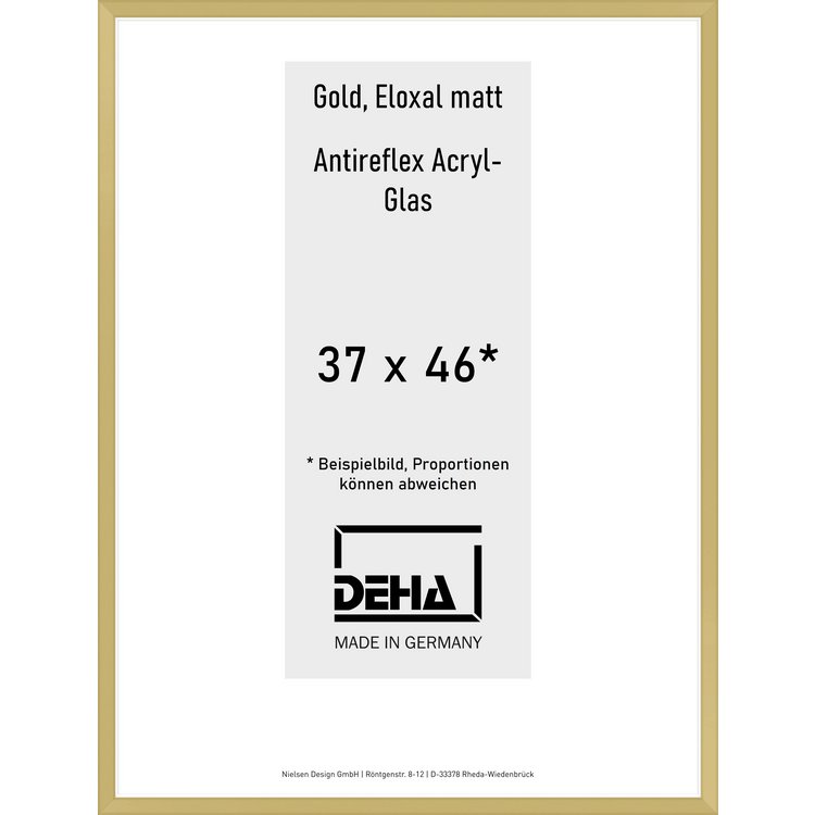 Alu-Rahmen Deha Profil V 37 x 46 Gold AR-Acryl 0005EA-013-GOMA