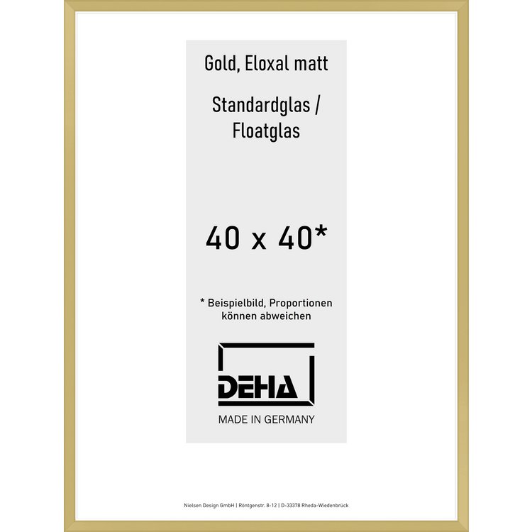 Alu-Rahmen Deha Profil V 40 x 40 Gold Float 0005NG-014-GOMA