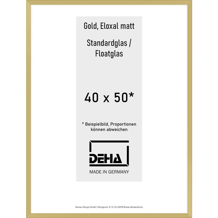 Alu-Rahmen Deha Profil V 40 x 50 Gold Float 0005NG-015-GOMA