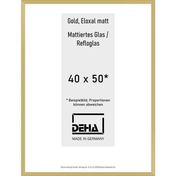 Alu-Rahmen Deha Profil V 40 x 50 Gold Reflo 0005RG-015-GOMA