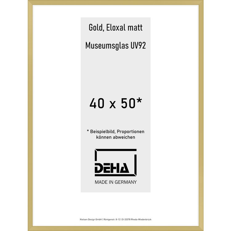 Alu-Rahmen Deha Profil V 40 x 50 Gold M.UV92 0005MG-015-GOMA